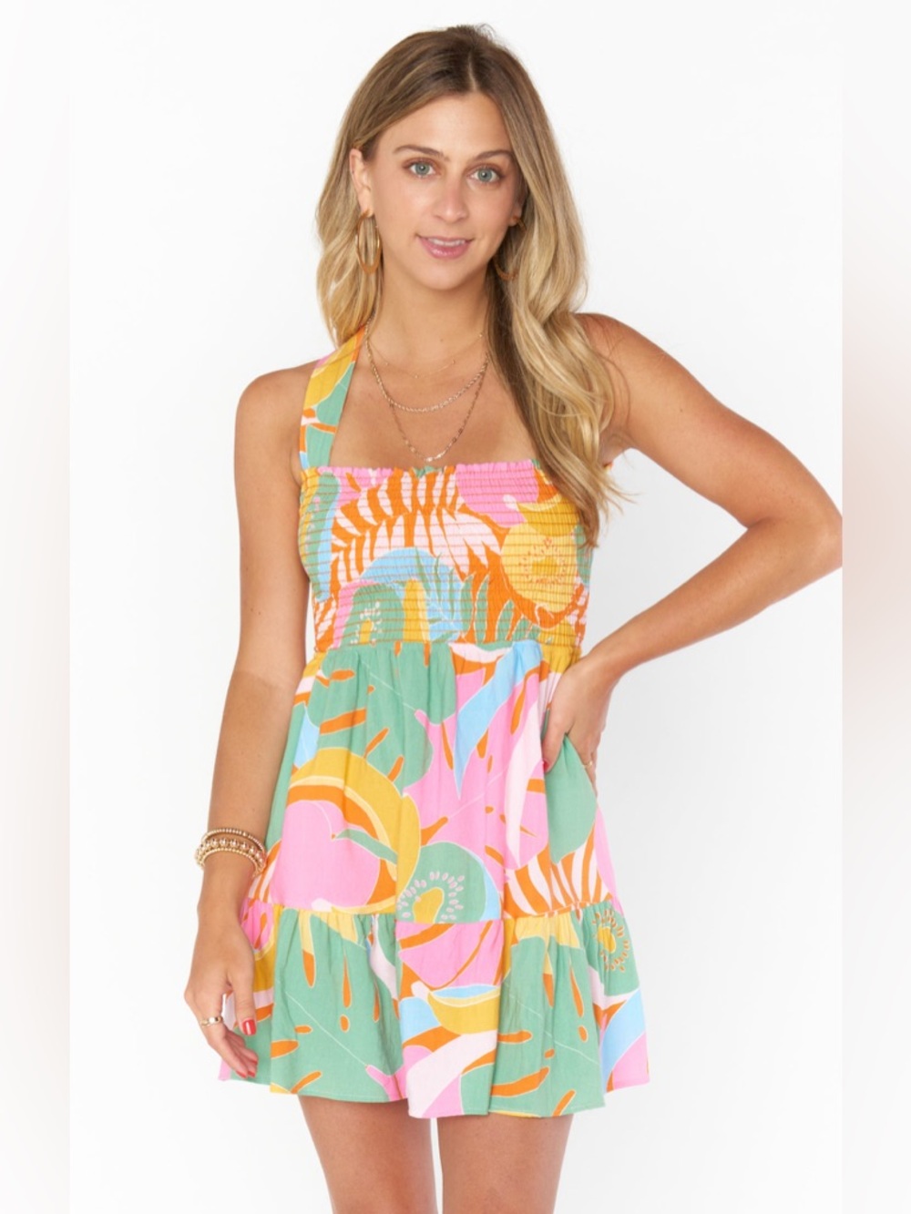 Show Me Your MuMu Collins Mini Dress Tropical Fruit, Small